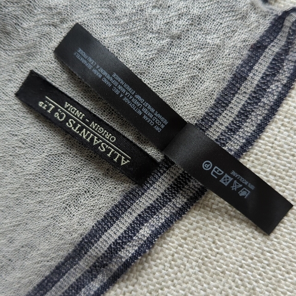 NWOT - All Saints Double Faced Wool Scarf - Picture 9 of 9
